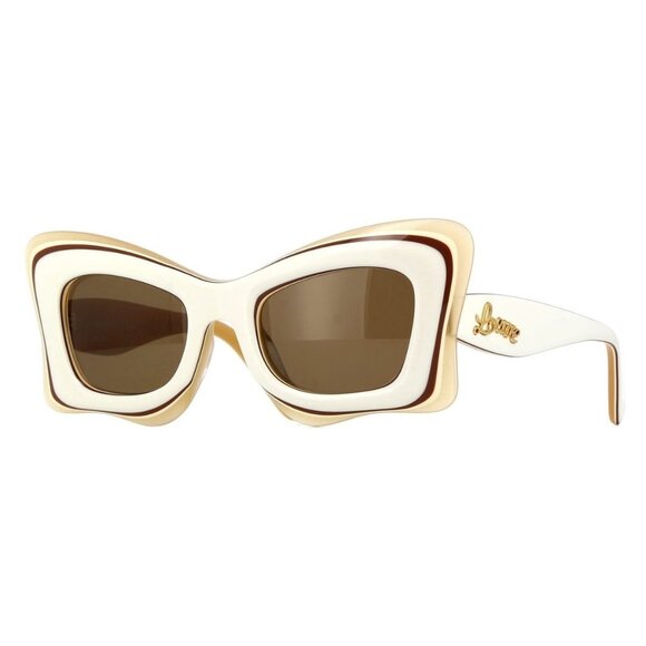 New LOEWE x Paula's Ibiza White Cat Eye LW40140U 25E Sunglasses Women - Picture 1 of 4